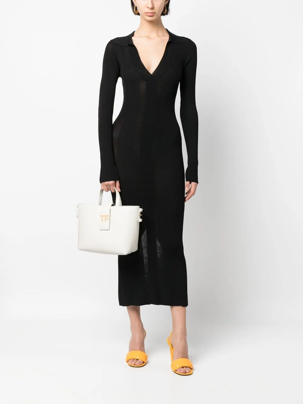 TOM FORD Shopper met logoplakkaat - Wit