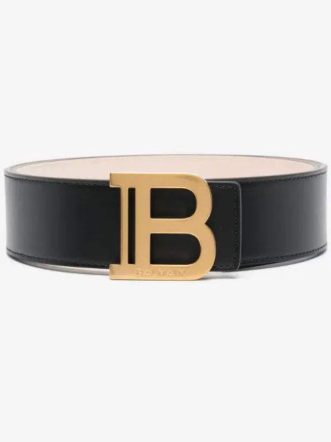 Balmain cinturón con placa del logo 