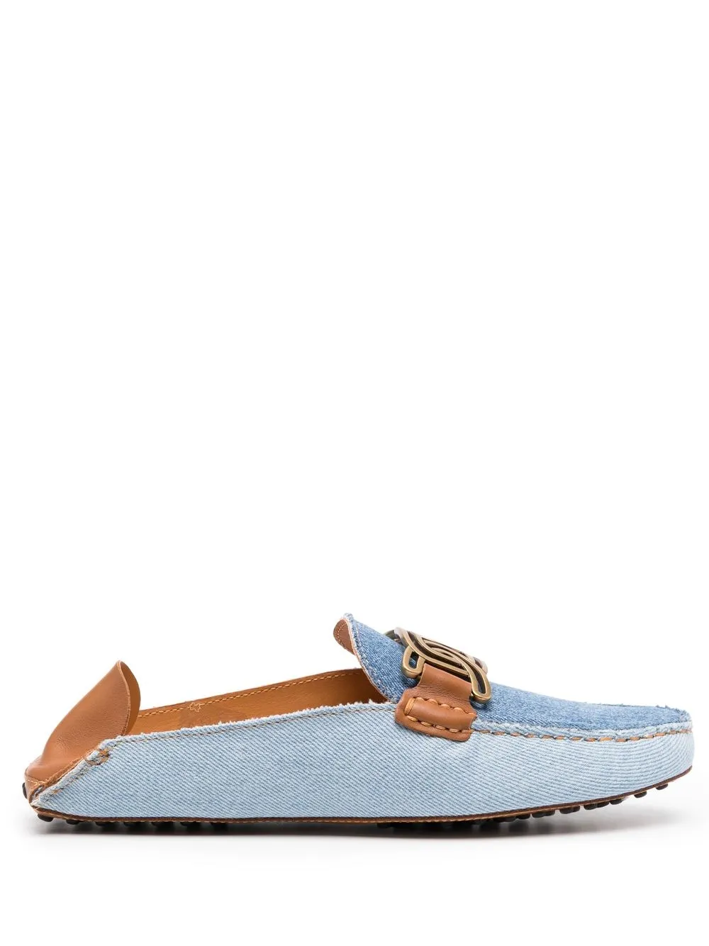 

Tod's Gommino Chain denim mules - Blue