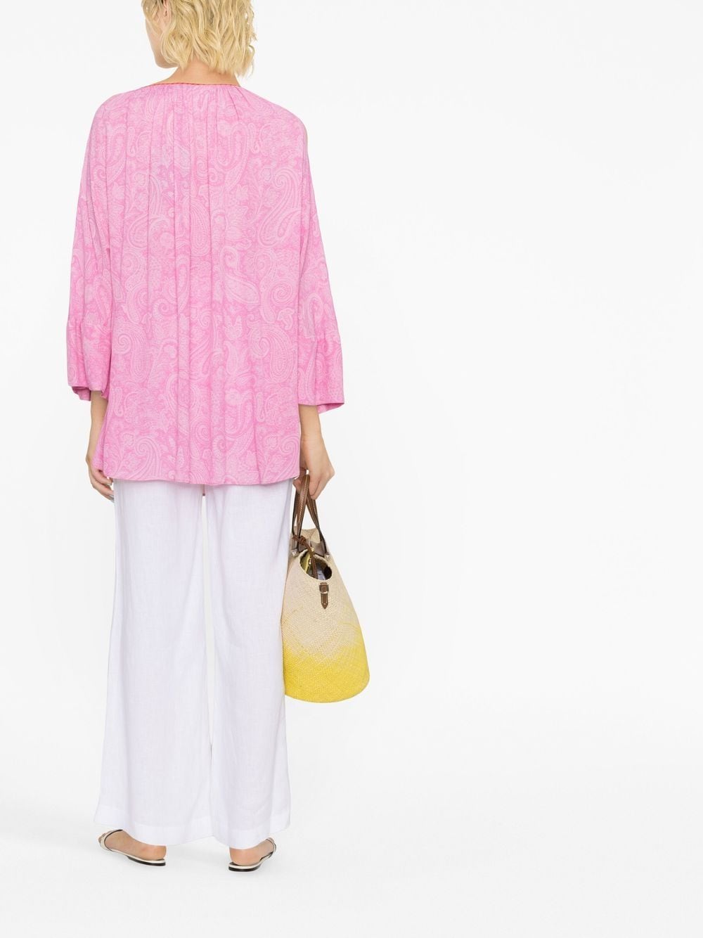 Shop Etro Paisley-print Mini Beach Dress In Pink
