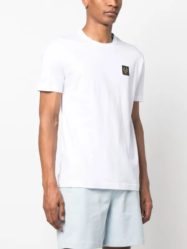Belstaff logo-patch Cotton T-Shirt | White | FARFETCH