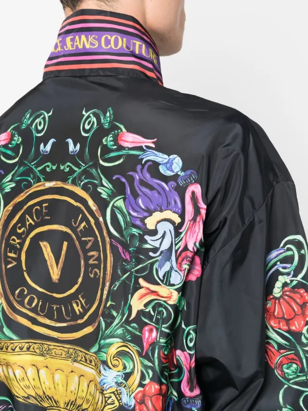 Versace Jeans Couture Floral Graphic Print Jacket - Farfetch