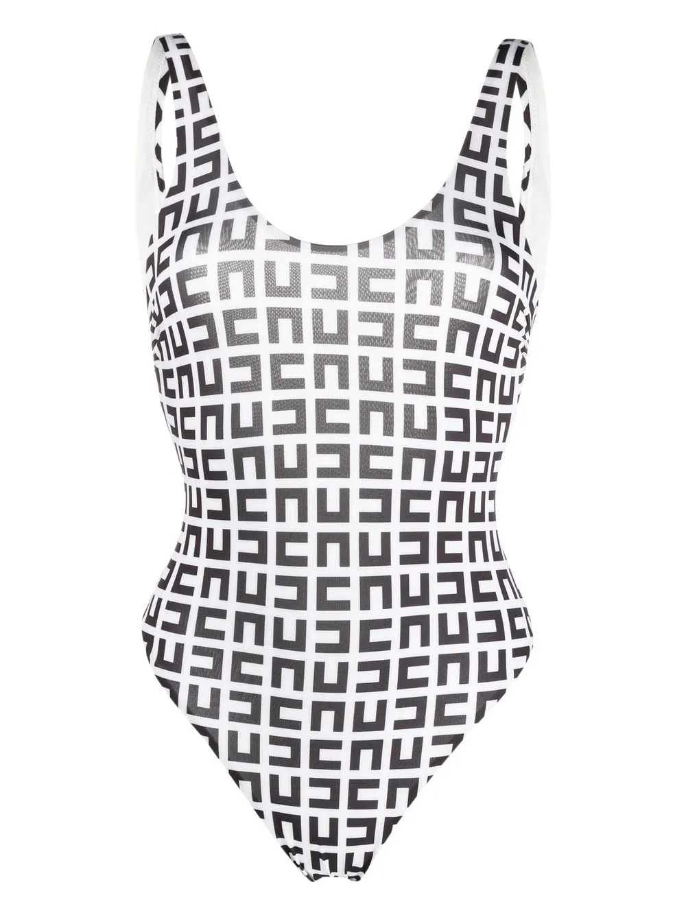 

Elisabetta Franchi all-over logo-print swimsuit - Neutrals