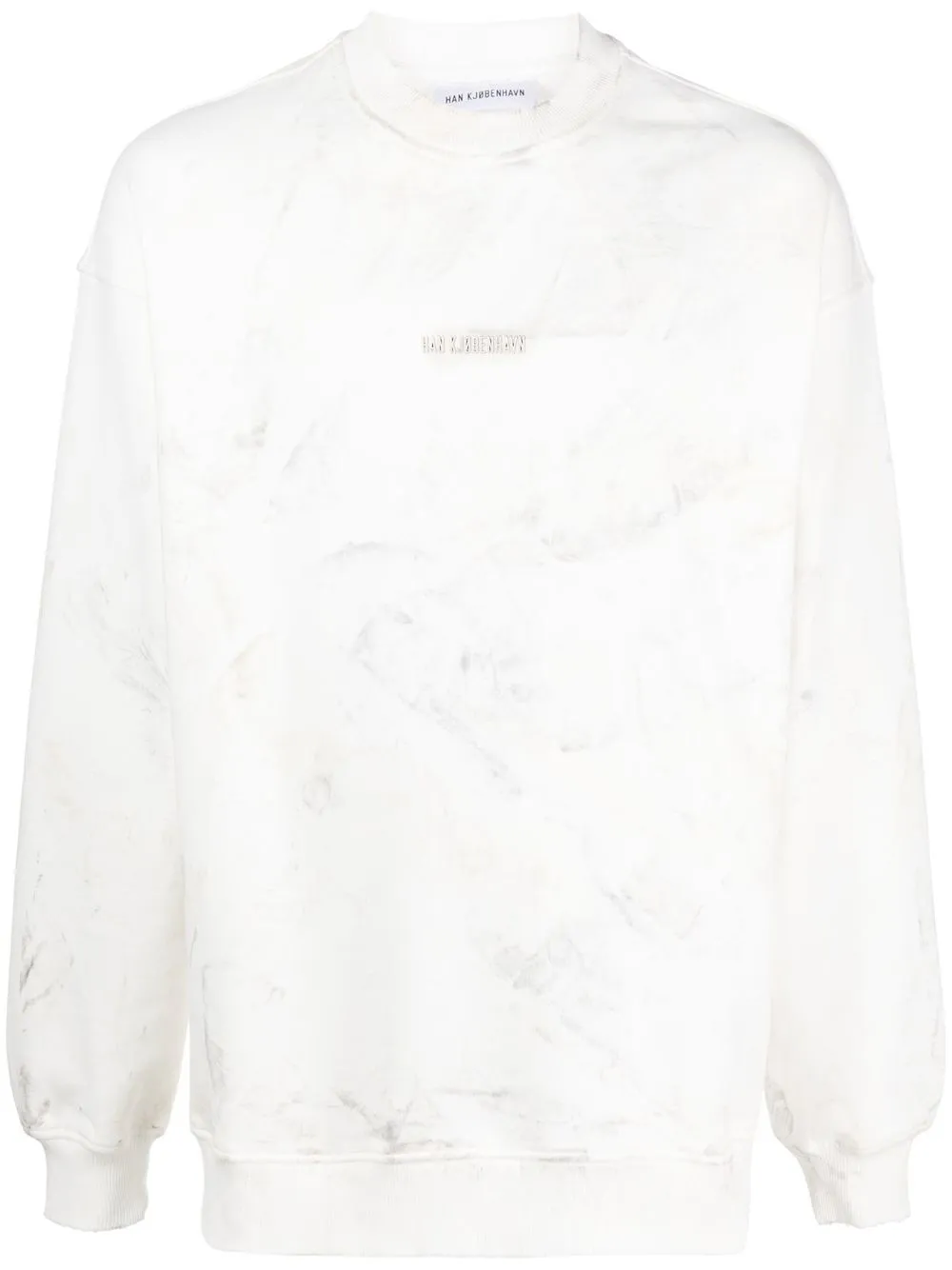 

Han Kjøbenhavn distressed print sweatshirt - White