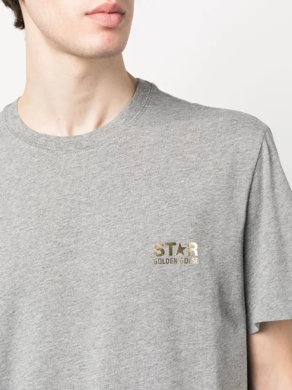 Golden Goose logo-print Cotton T-shirt | Grey | FARFETCH