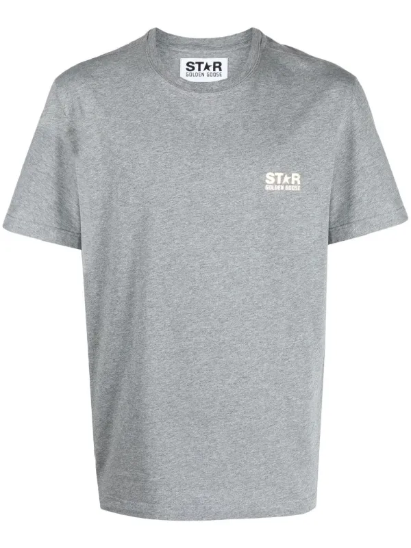 Tシャツ・カットソー GOLDEN GOOSE Logo t-shirt Gray Golden Goose logo-print Cotton T-shirt | Grey | FARFETCH