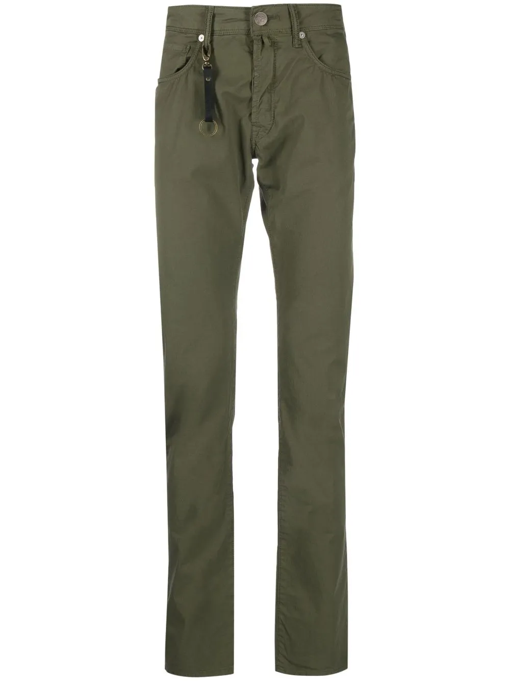 

Incotex keyring-detail straight-leg chinos - Green