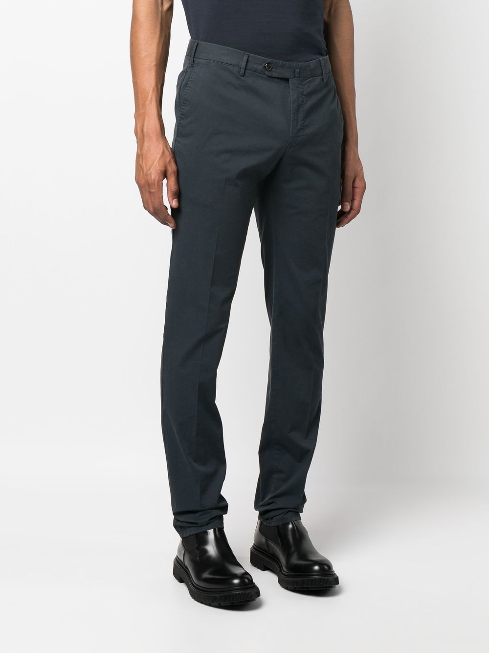 Shop Pt Torino Mid-rise Skinny Trousers In Blue