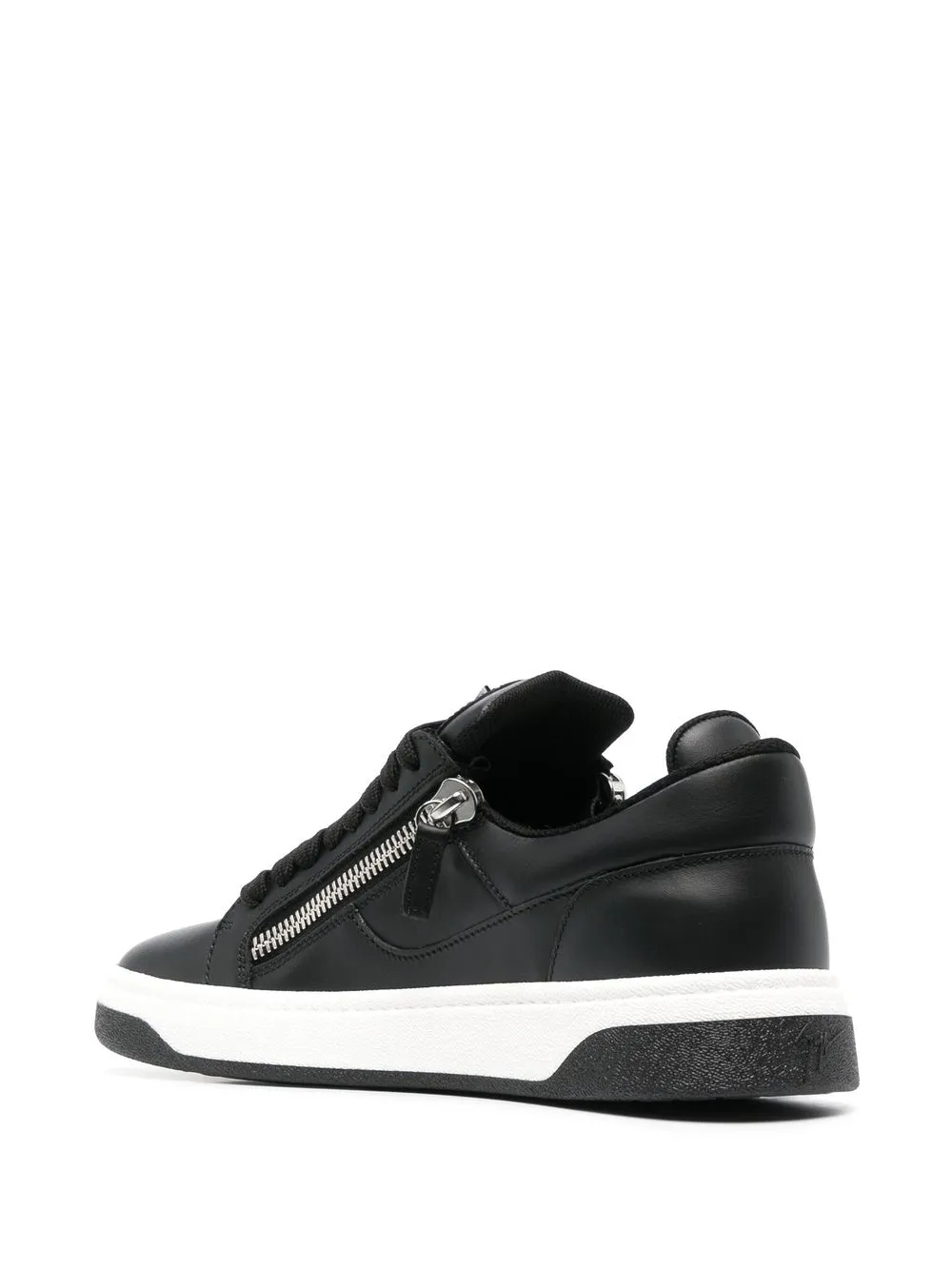 Shop Giuseppe Zanotti Zip-details Low-top Sneakers In Black