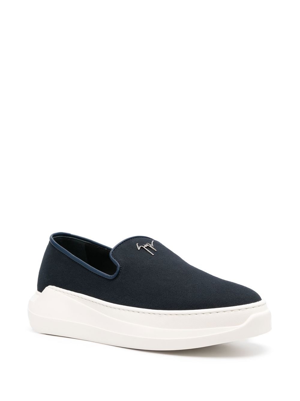 Giuseppe Zanotti Leren loafers - Blauw