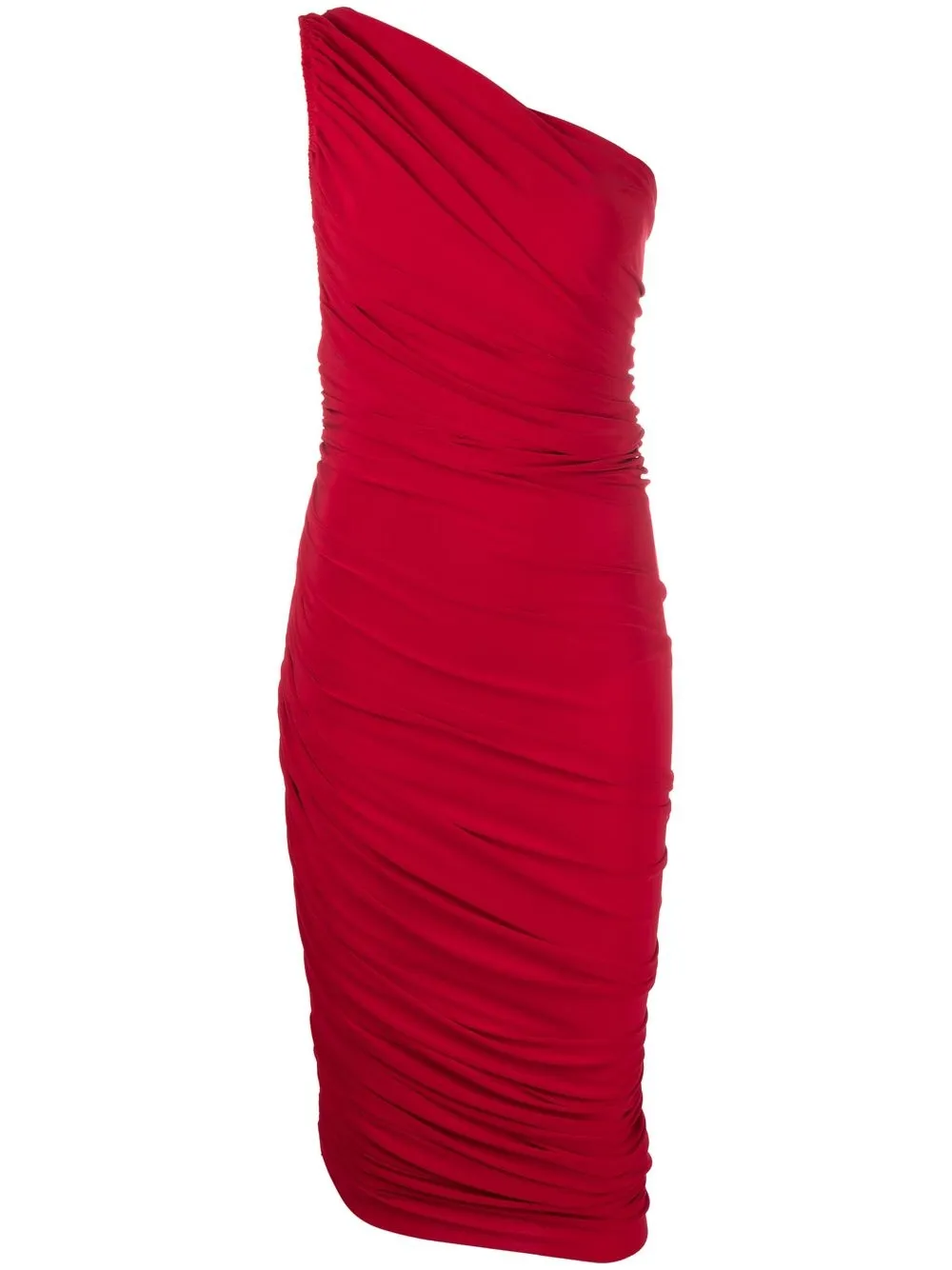 

Norma Kamali ruched sleeveless midi dress - Red