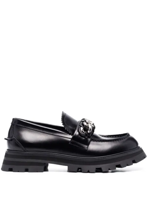 Alexander McQueen - chain link-detail loafers