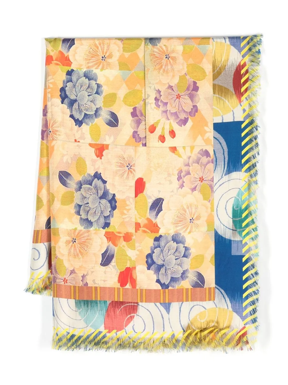 

Pierre-Louis Mascia floral-print silk scarf - Yellow