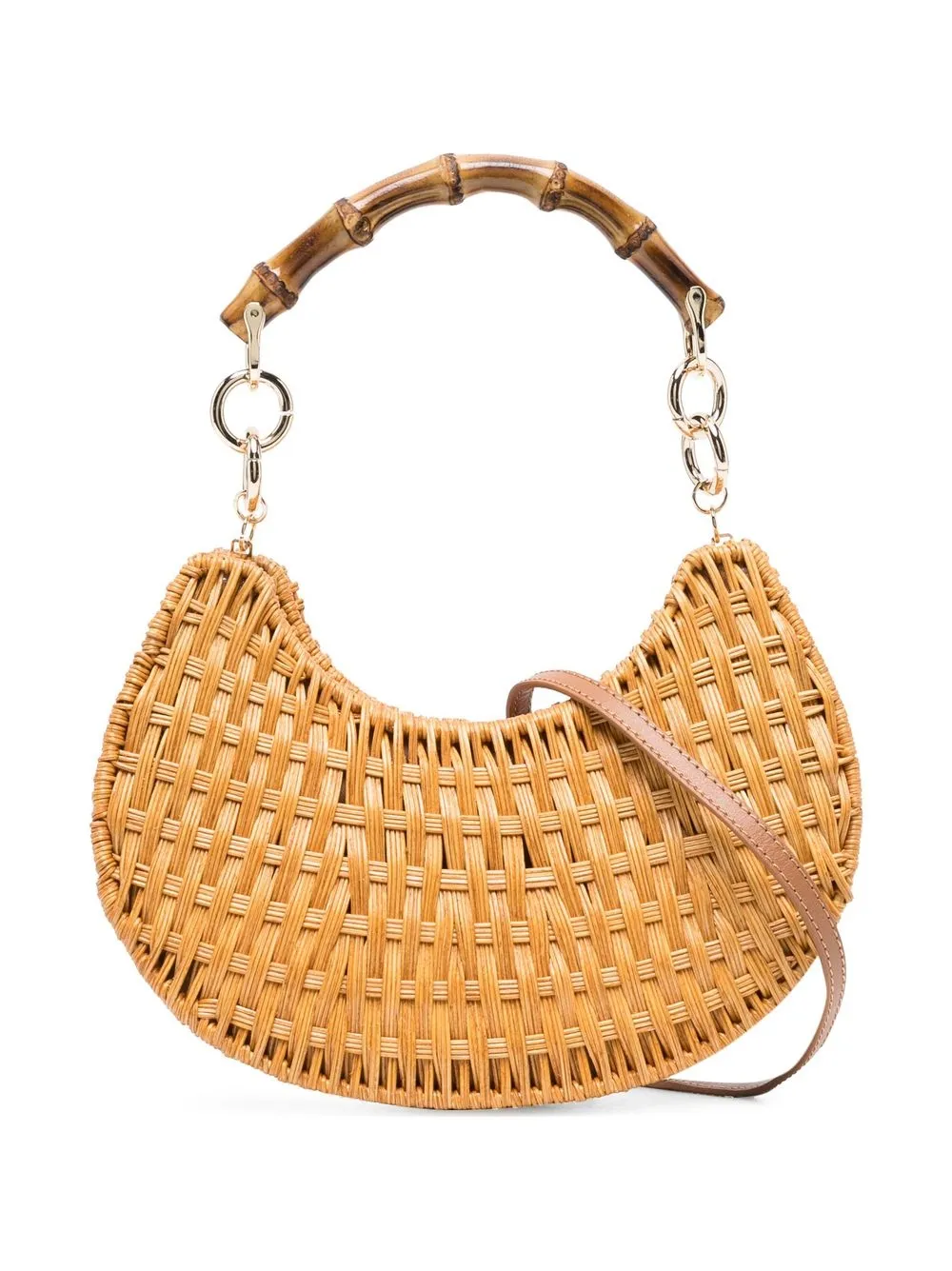 

SERPUI woven wicker shoulder bag - Brown