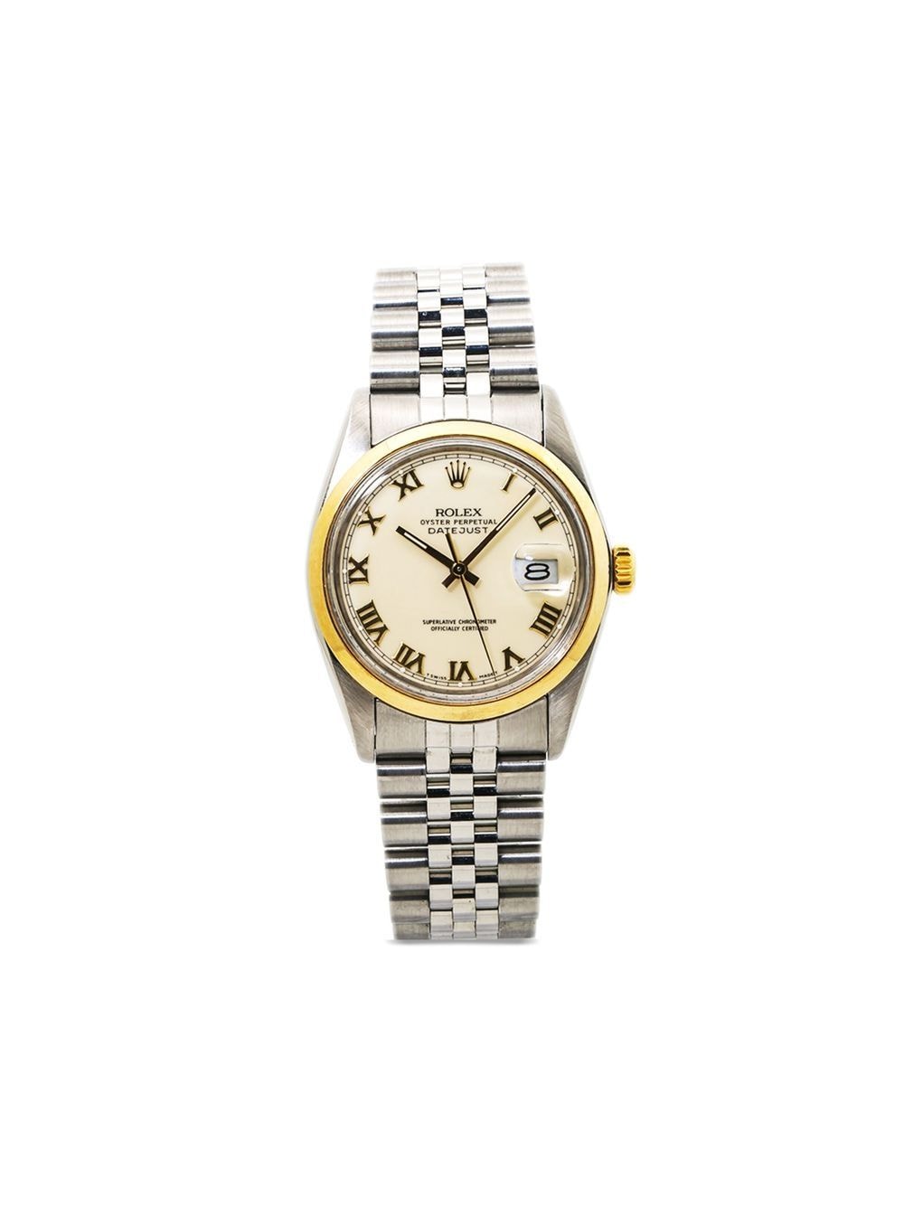 Pre-owned Rolex  Datejust 36mm In Neutrals