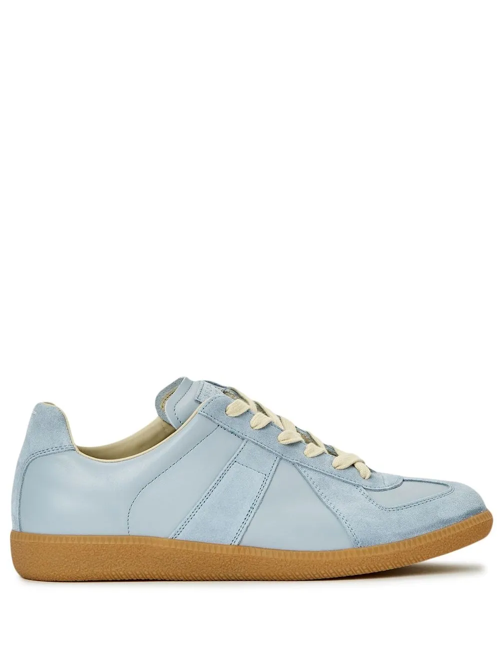 

Maison Margiela panelled low-top suede sneakers - Blue