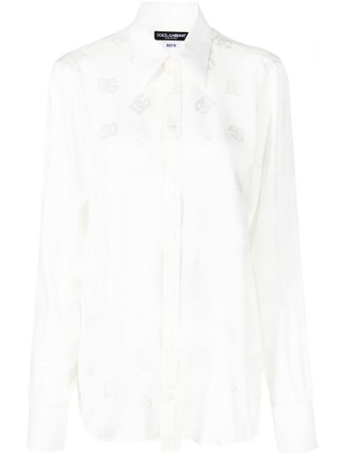 Dolce & Gabbana - monogram-print long-sleeve shirt