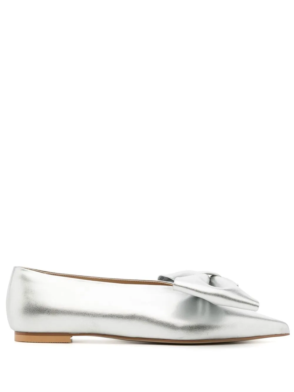 

Kimhekim bow-embellished metallic ballet flats - Silver