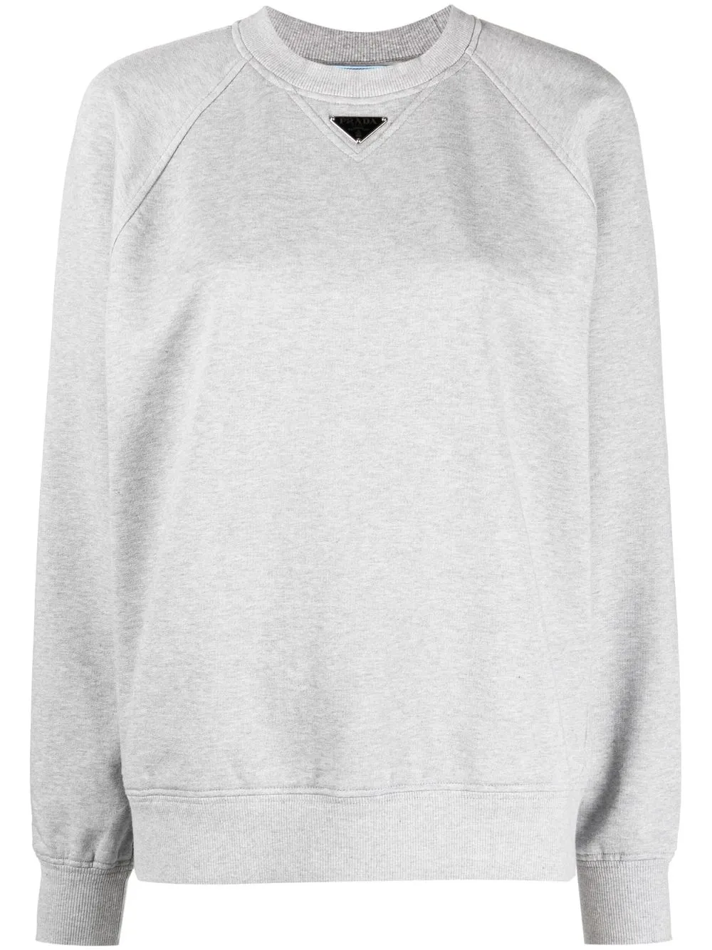 

Prada traingle-logo-plaque sweatshirt - Grey