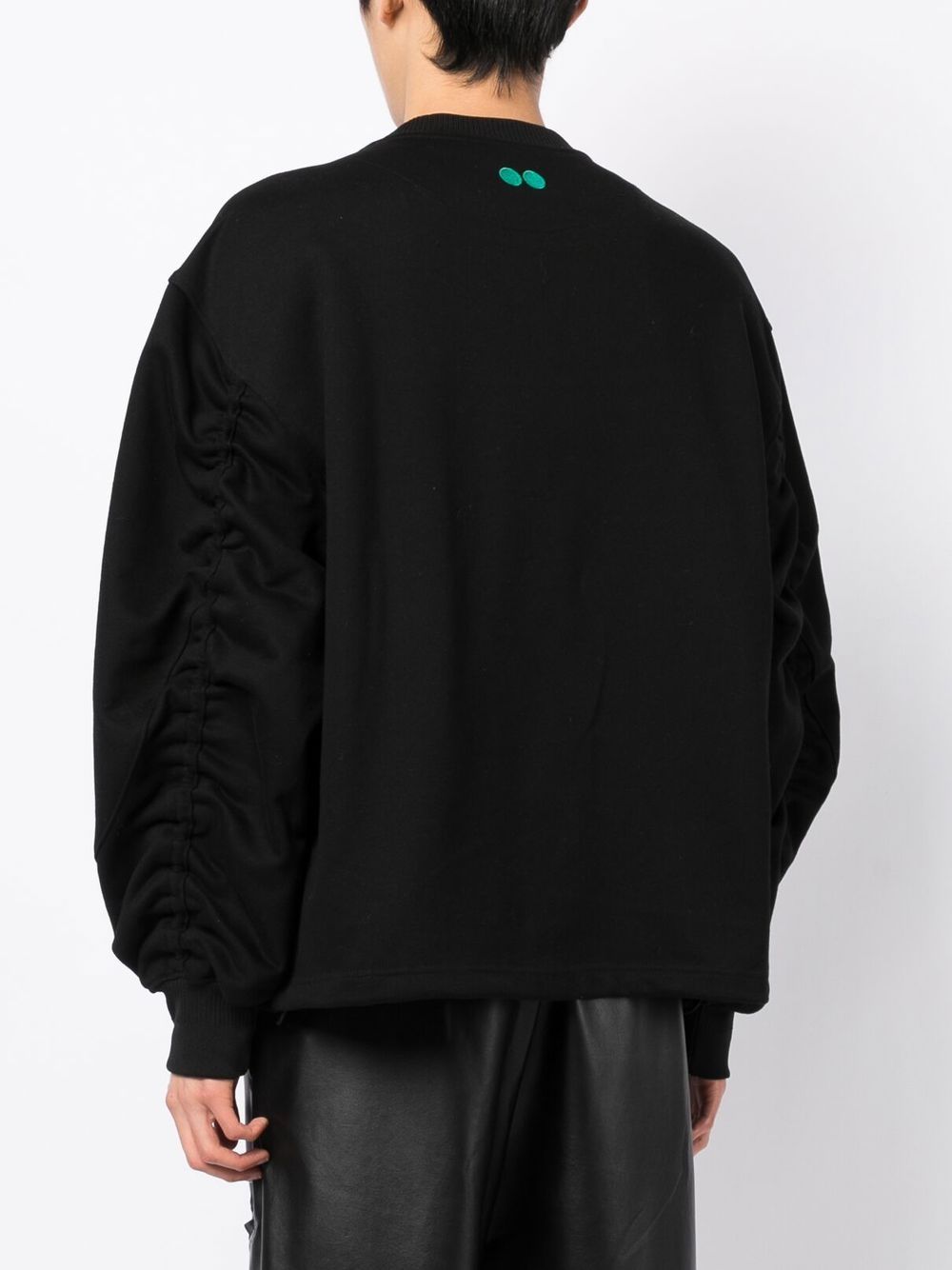 Shop Songzio Narcisse Ruched Sweatshirt In Black