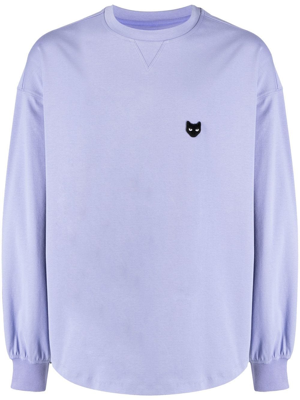 Zzero By Songzio Logo-patch Long-sleeved T-shirt In Purple