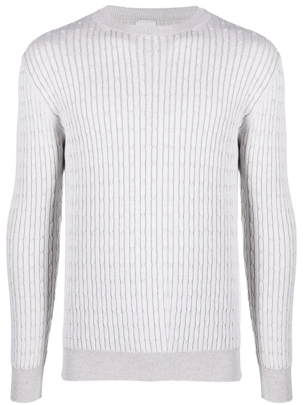 

Eleventy cable-knit wool-silk jumper - Grey