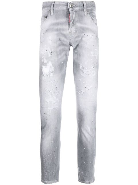 DSQUARED2 mid-rise distressed skinny jeans Men