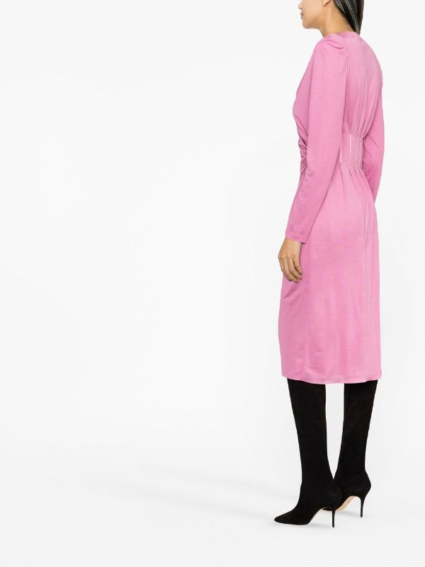 TOM FORD Ruched Wrap Midi Dress - Farfetch