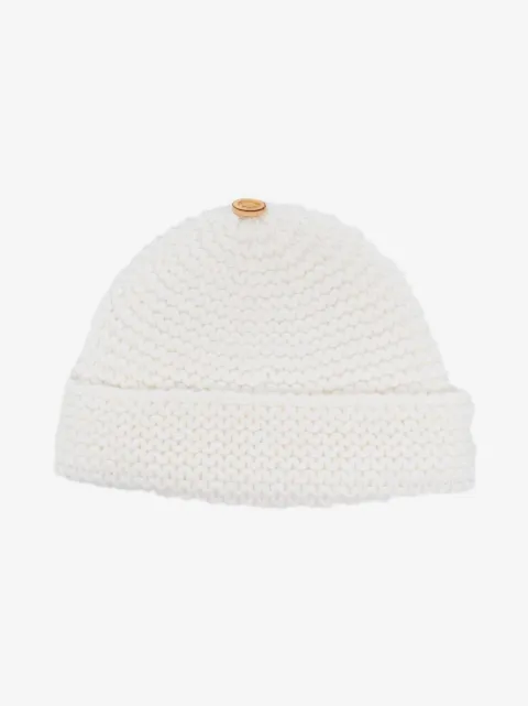 Bonpoint button-detail knitted beanie