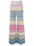 Missoni zigzag-pattern wide-leg trousers - White