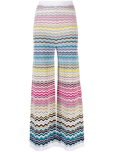 Missoni بنطال بقصة واسعة ونقش متعرج