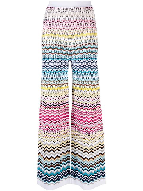 Missoni zigzag-pattern wide-leg trousers