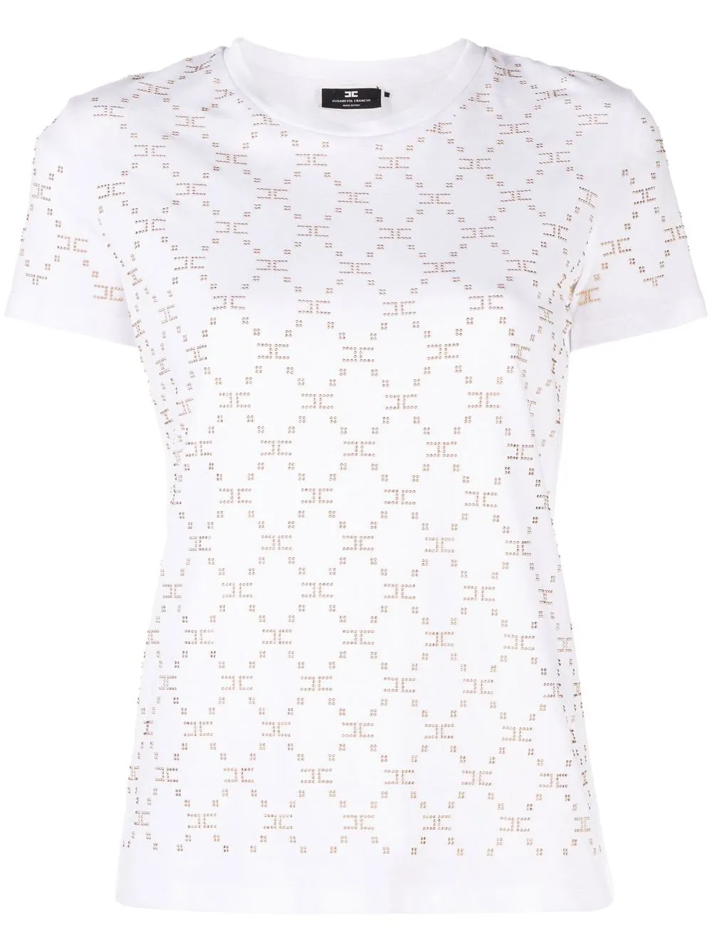 

Elisabetta Franchi embellished cotton T-shirt - White