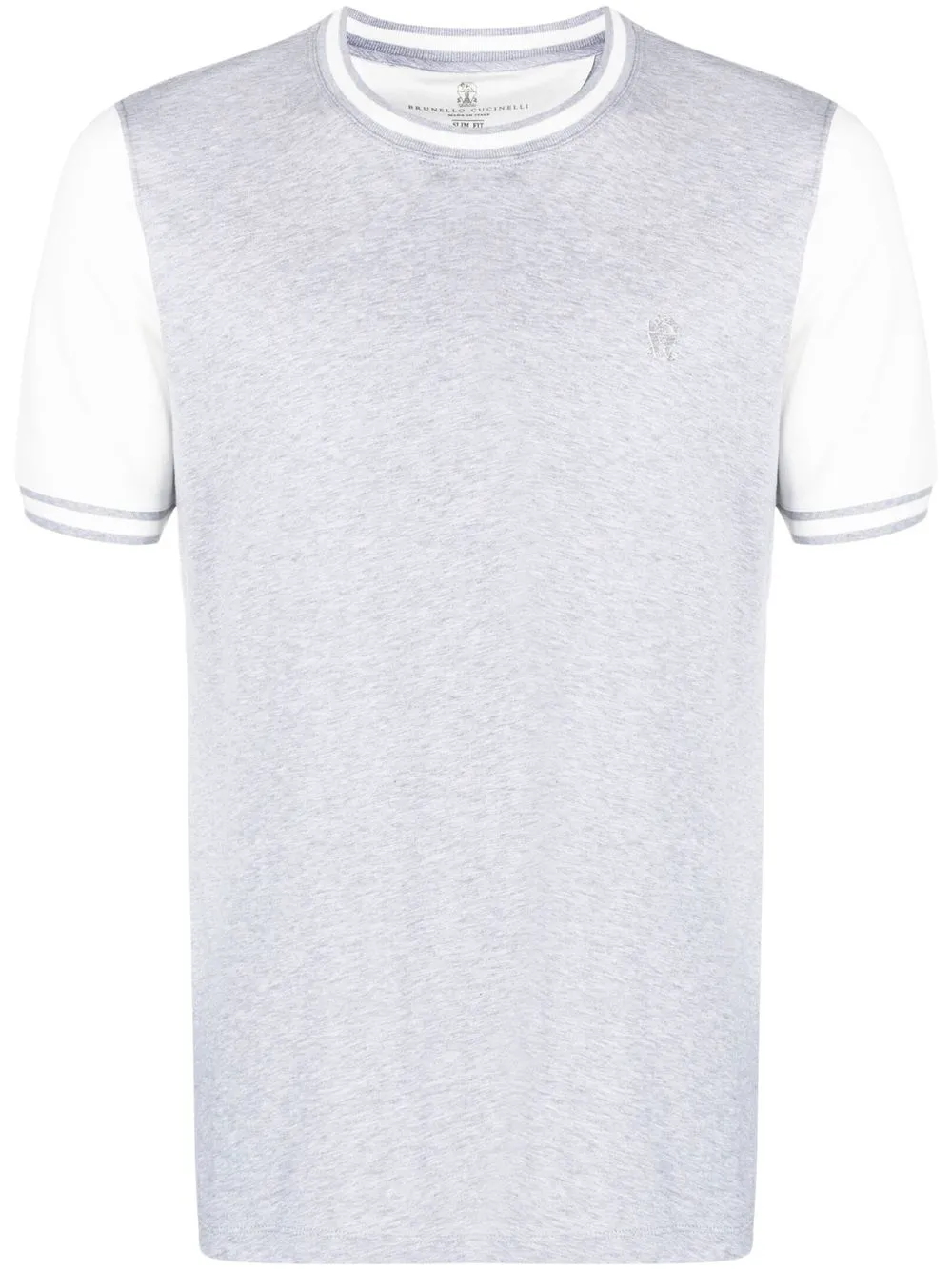 

Brunello Cucinelli playera con mangas en contraste - Gris