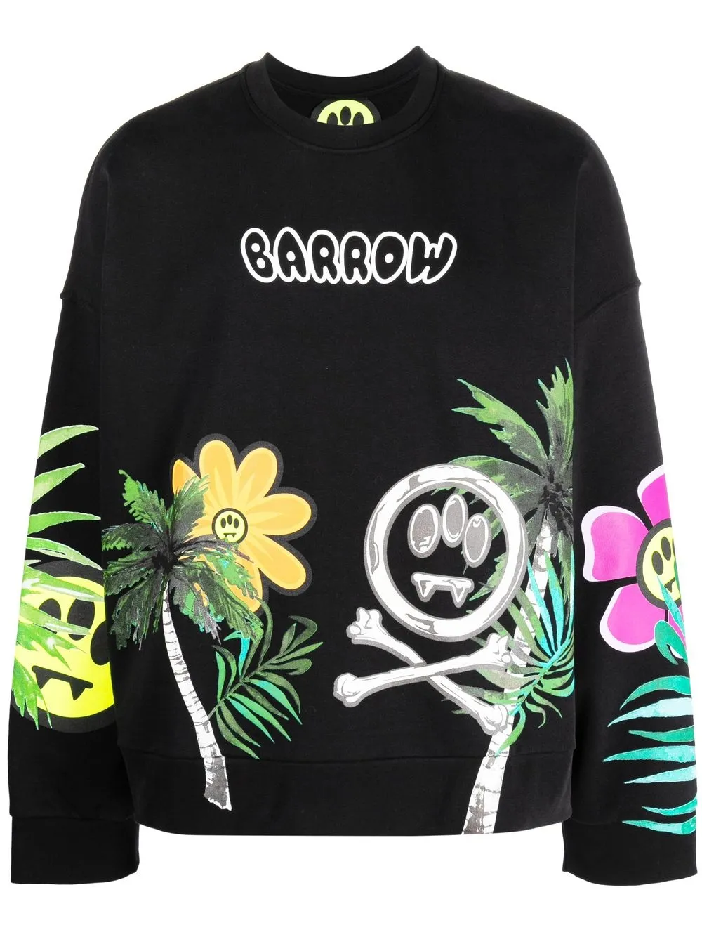 

BARROW graphic-print crew neck sweatshirt - Black
