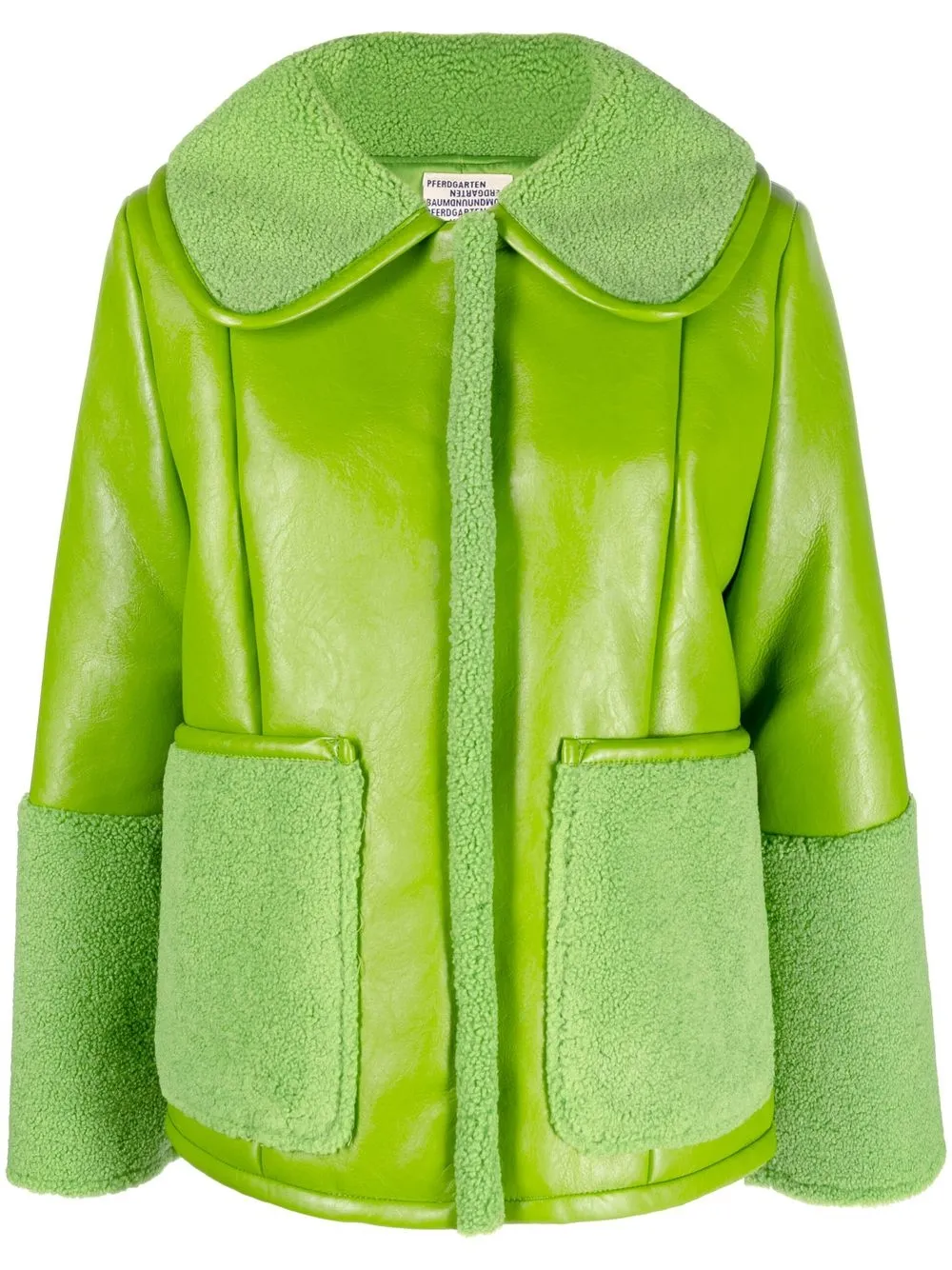 

Baum Und Pferdgarten fleece-panel leather-effect jacket - Green