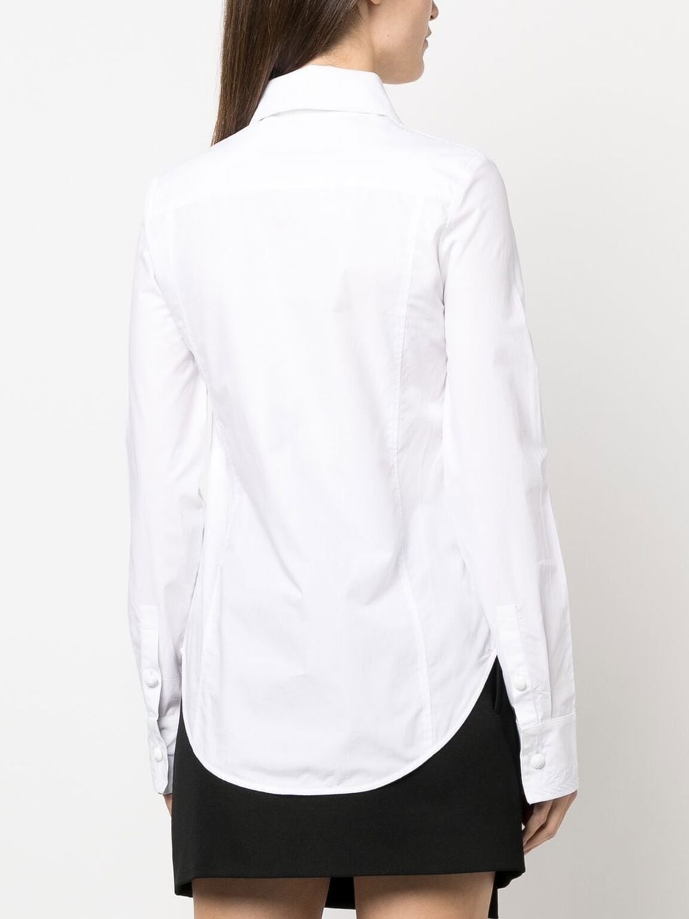 Shop Rabanne Button-down Organic Cotton Shirt In White