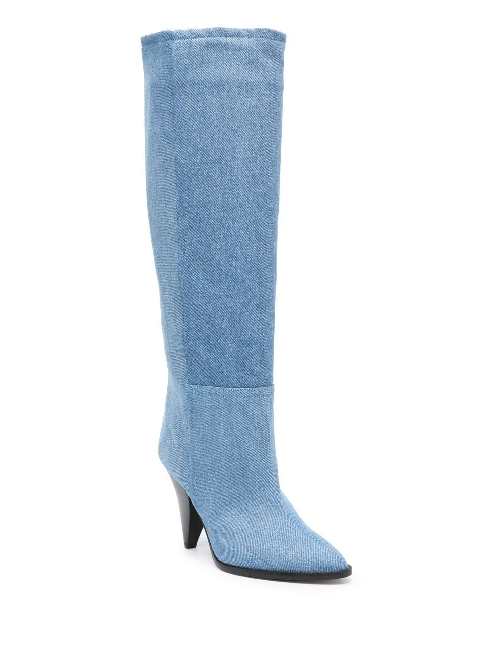 Shop Isabel Marant Ririo Denim 80mm Boots In Blau
