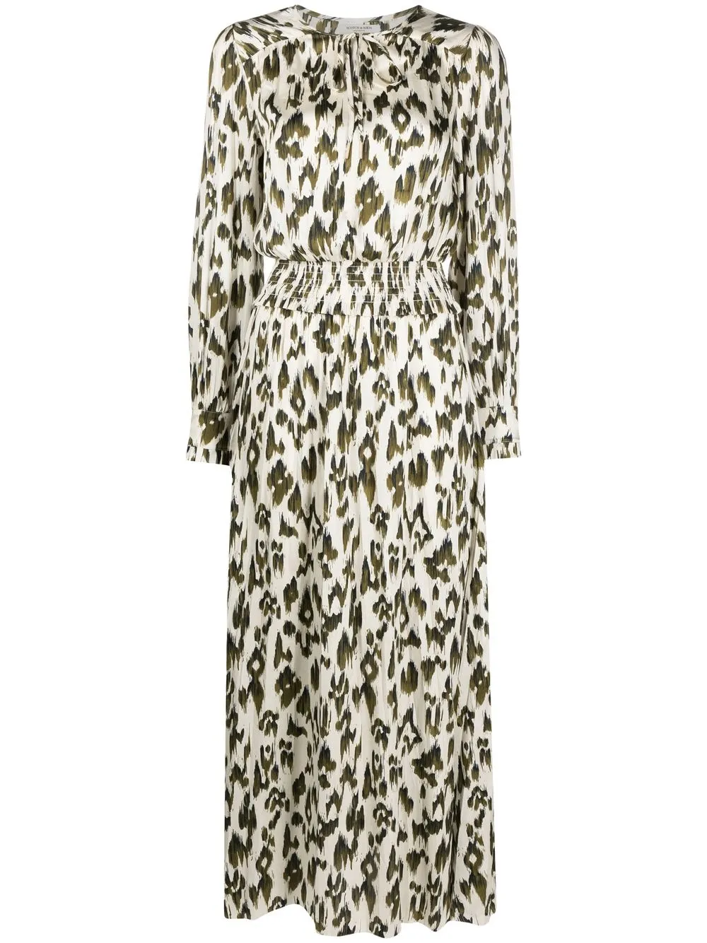 

Scotch & Soda vestido midi con animal print - Neutro