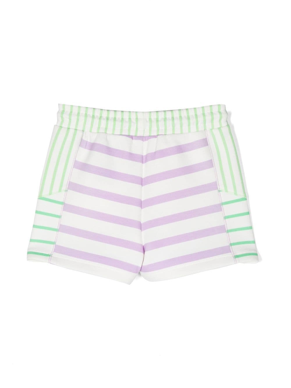 Shop Scotch & Soda Horizontal-stripe Print Shorts In Purple