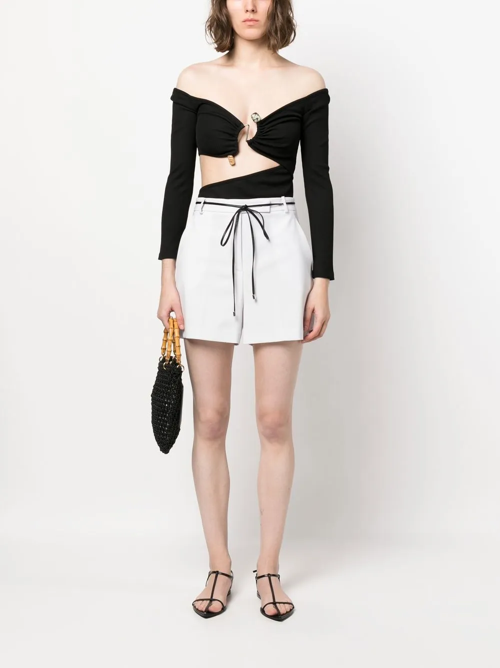Patrizia Pepe High waist shorts - Grijs