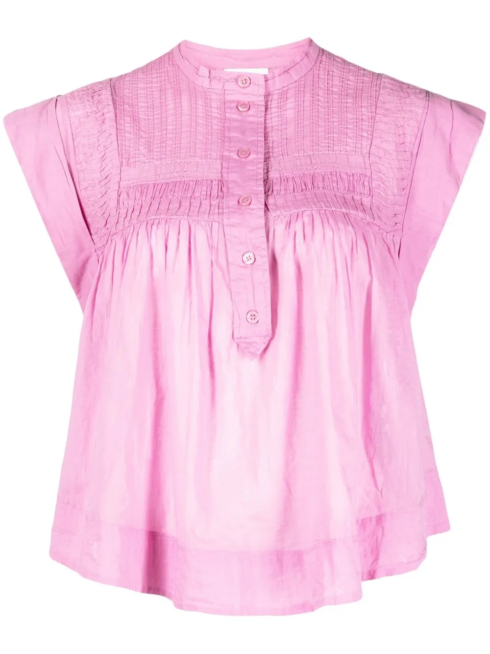 

Isabel Marant Étoile pleated cotton top - Pink