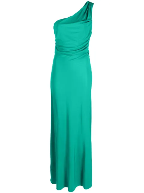 Alberta Ferretti vestido largo con hombro descubierto y aberturas