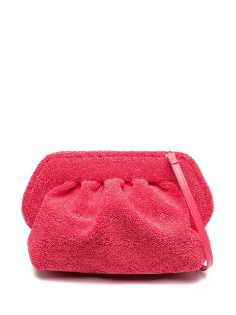 Themoirè bouclé clutch bag