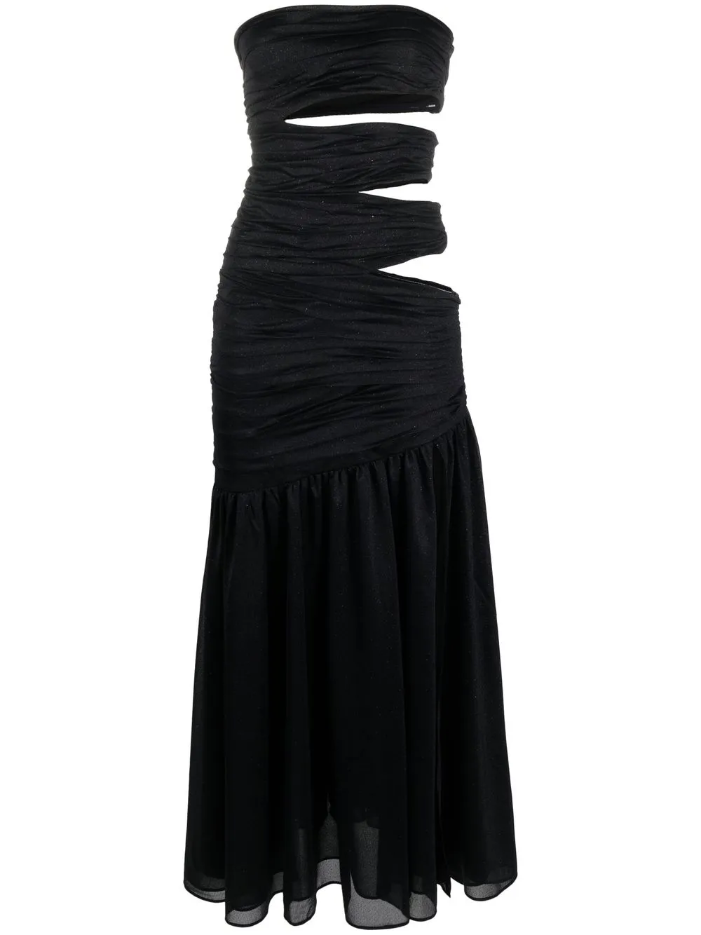 

ROTATE cut-out ruched dress - Black