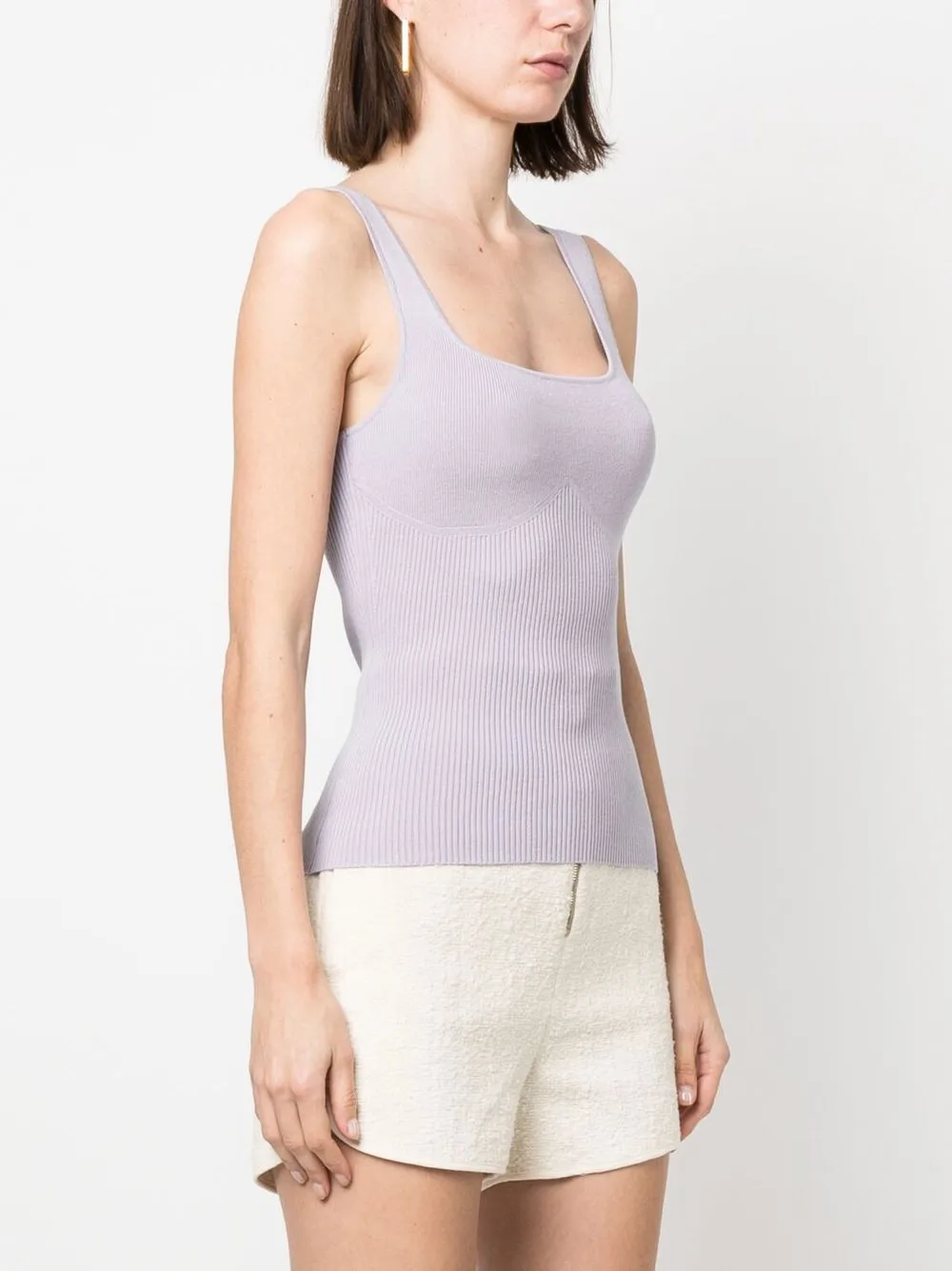 Ba&Sh ribbedknit squareneck Top Farfetch