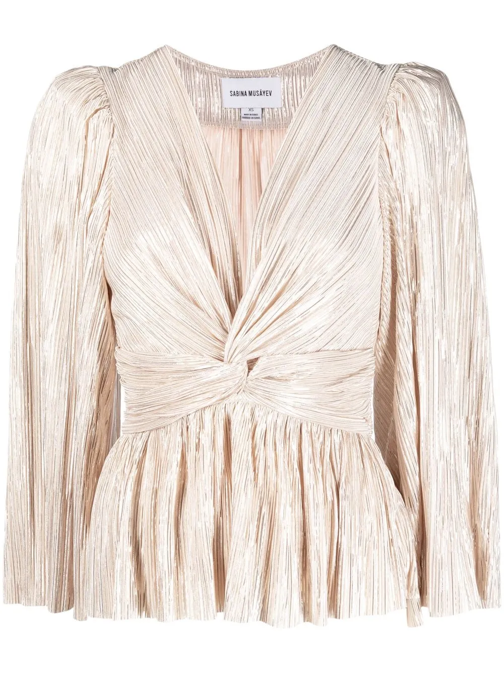 

Sabina Musayev twisted plissé blouse - Neutrals