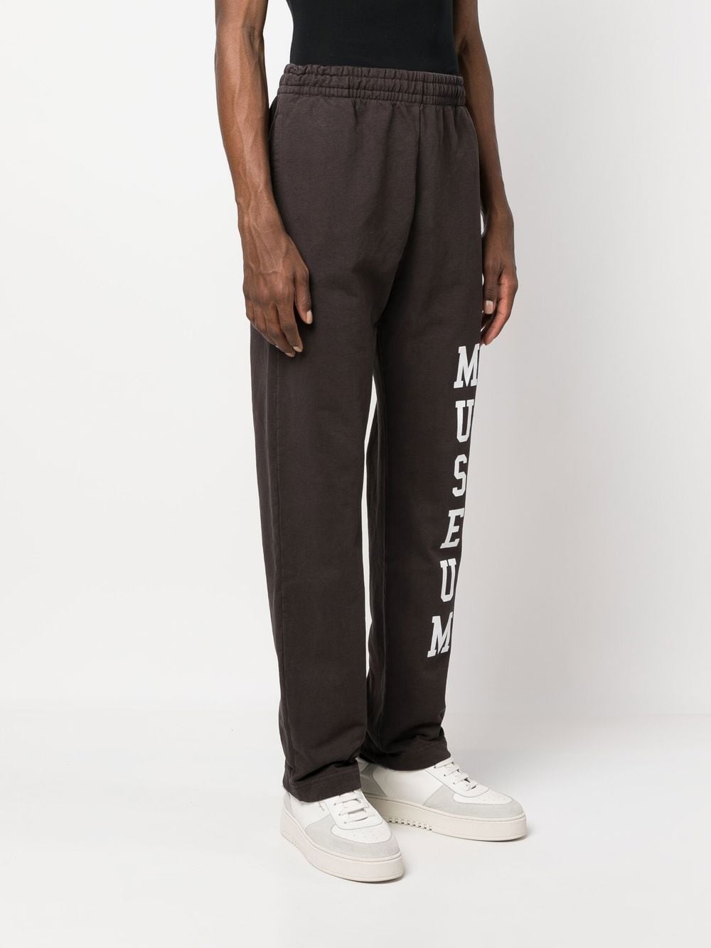 Shop Museum Of Peace And Quiet Logo-print Cotton Pants In Brown
