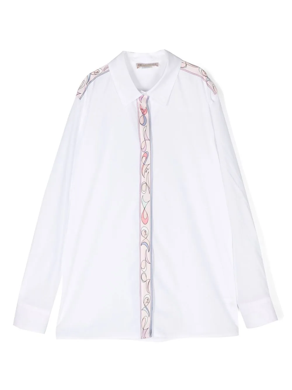 

PUCCI Junior Pesci-Print cotton long-sleeve shirt - White