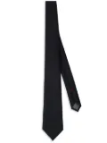 Brunello Cucinelli textured pointed-tip tie - Black